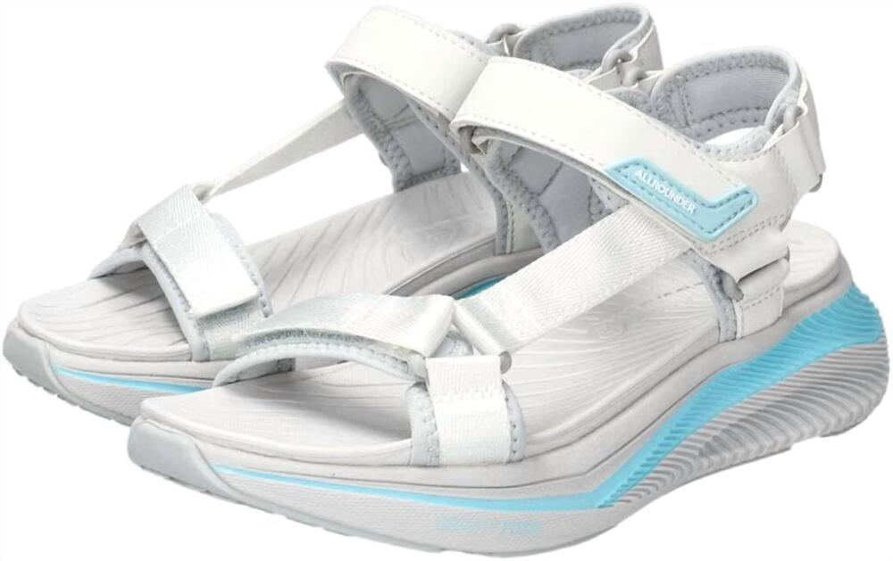 NEW ALLROUNDER women's far away adjustable strap slide sandal in bright white